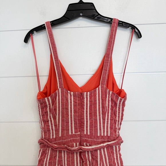 Anthropologie ETT:TWA Robin Striped Cropped Jumpsuit In Red 23674 - Picture 5 of 13